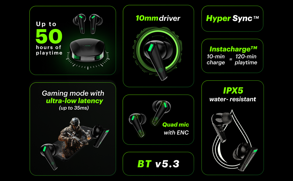 Noise Buds Combat Z: The Ultimate Wireless Gaming Earbuds for Non-Stop Action!